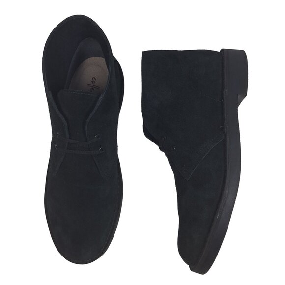 Clarks Men's NEW Black Suede Desert Boots Chukka Lace-Up Size10M - Picture 3 of 13